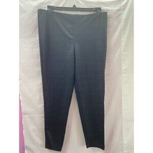 Zac & Rachel Women's Plus Size 1X Gray & Black Pull-on Causal Pants